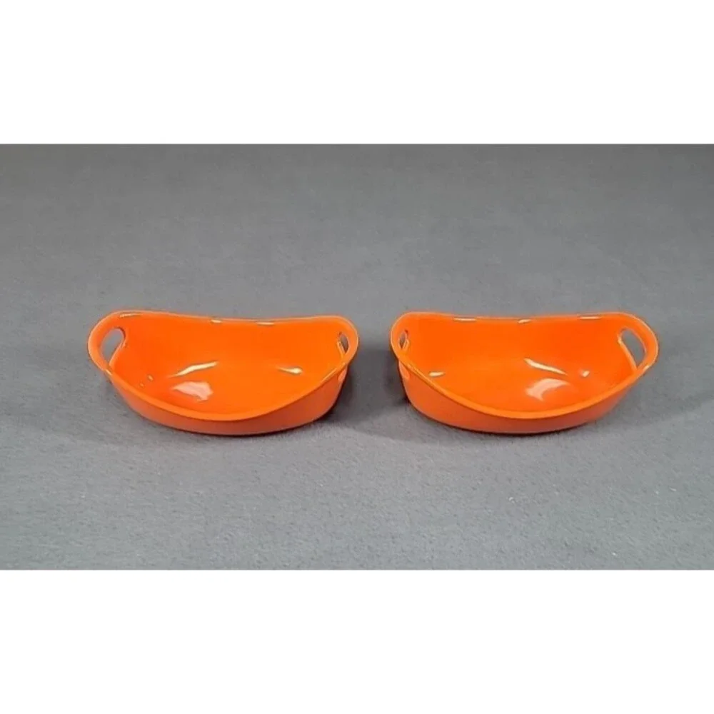 Rachael Ray 12 Ounce Oval Casserole Baking Dishes (set of 2) Stoneware Orange